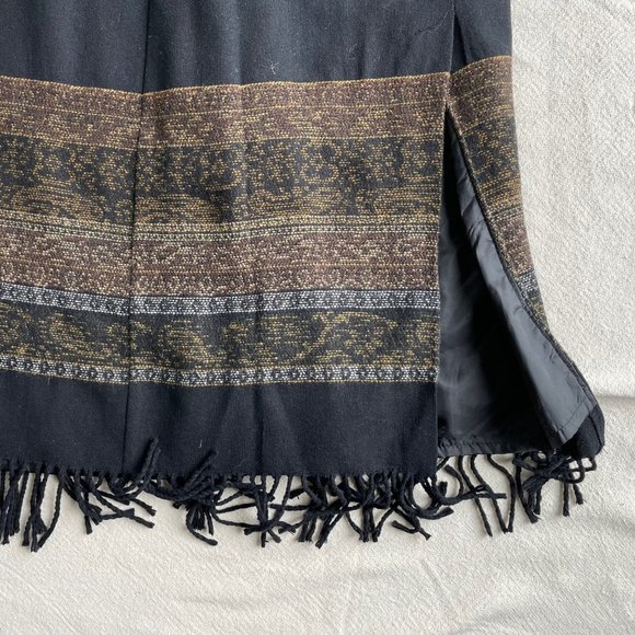 Michele Boho Fringe Wool Maxi Skirt - Picture 2 of 6